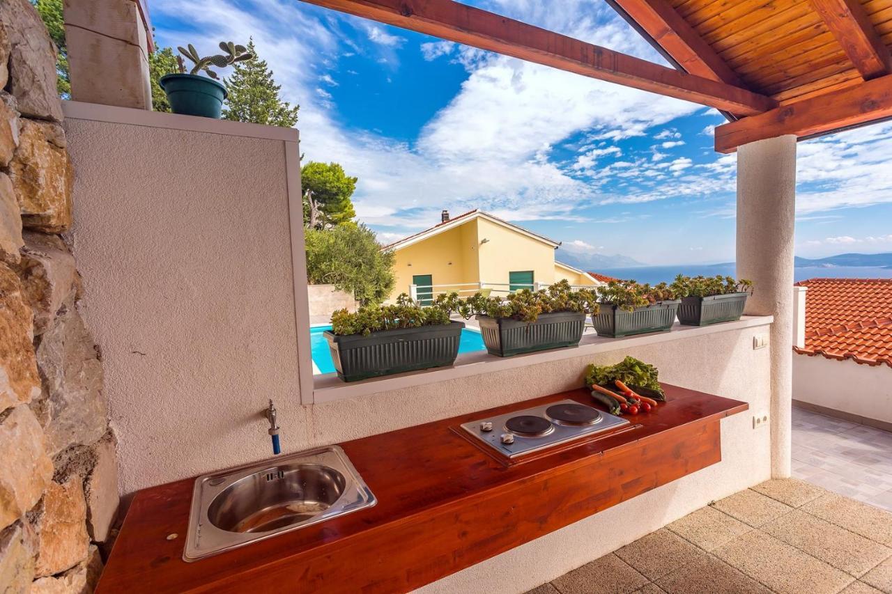 Villa Maslina, With Private 32M2Pool, Panoramic Views On 100Km Coastline, 12 Pax Lokva Rogoznica Exteriér fotografie