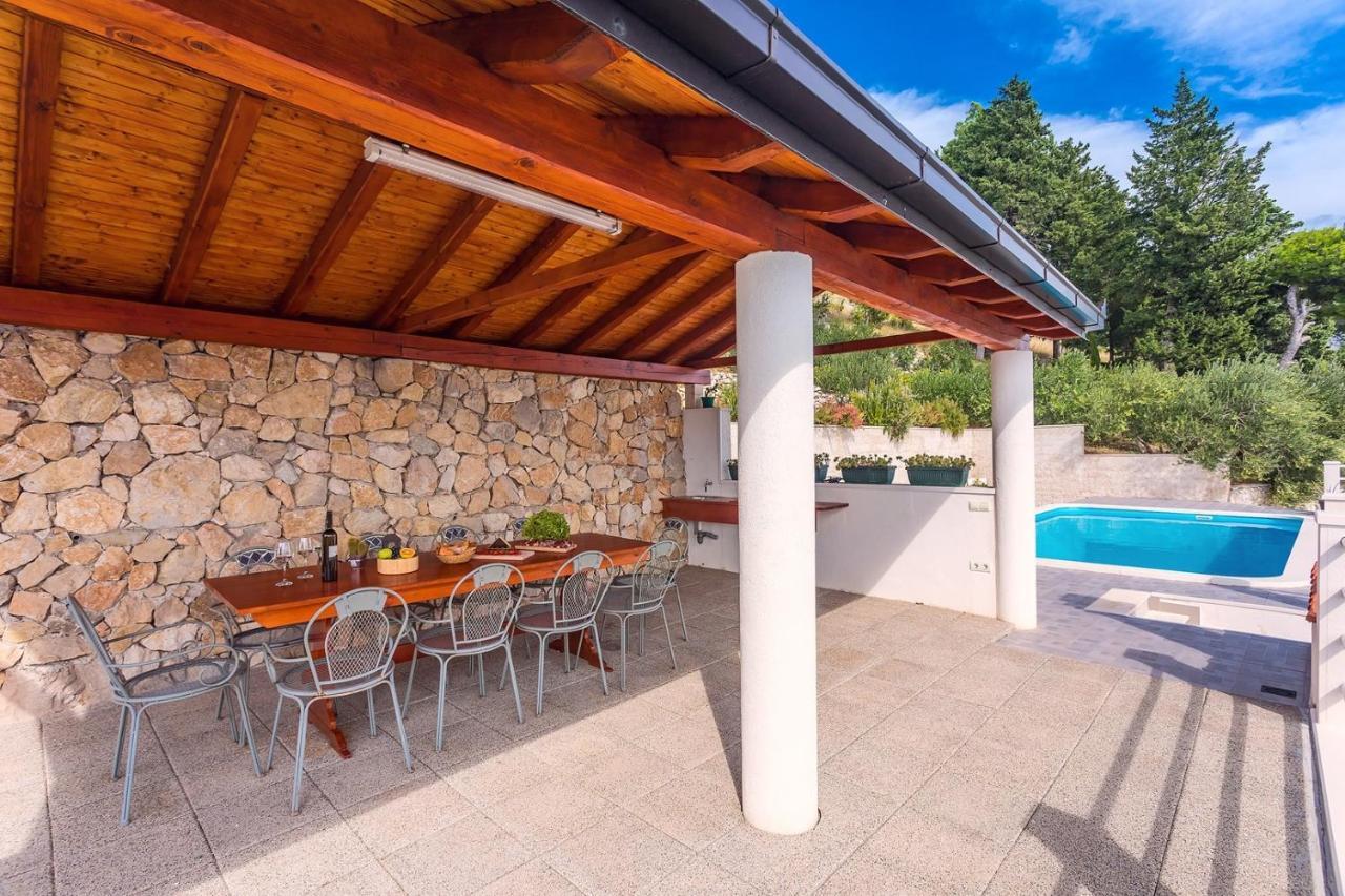 Villa Maslina, With Private 32M2Pool, Panoramic Views On 100Km Coastline, 12 Pax Lokva Rogoznica Exteriér fotografie