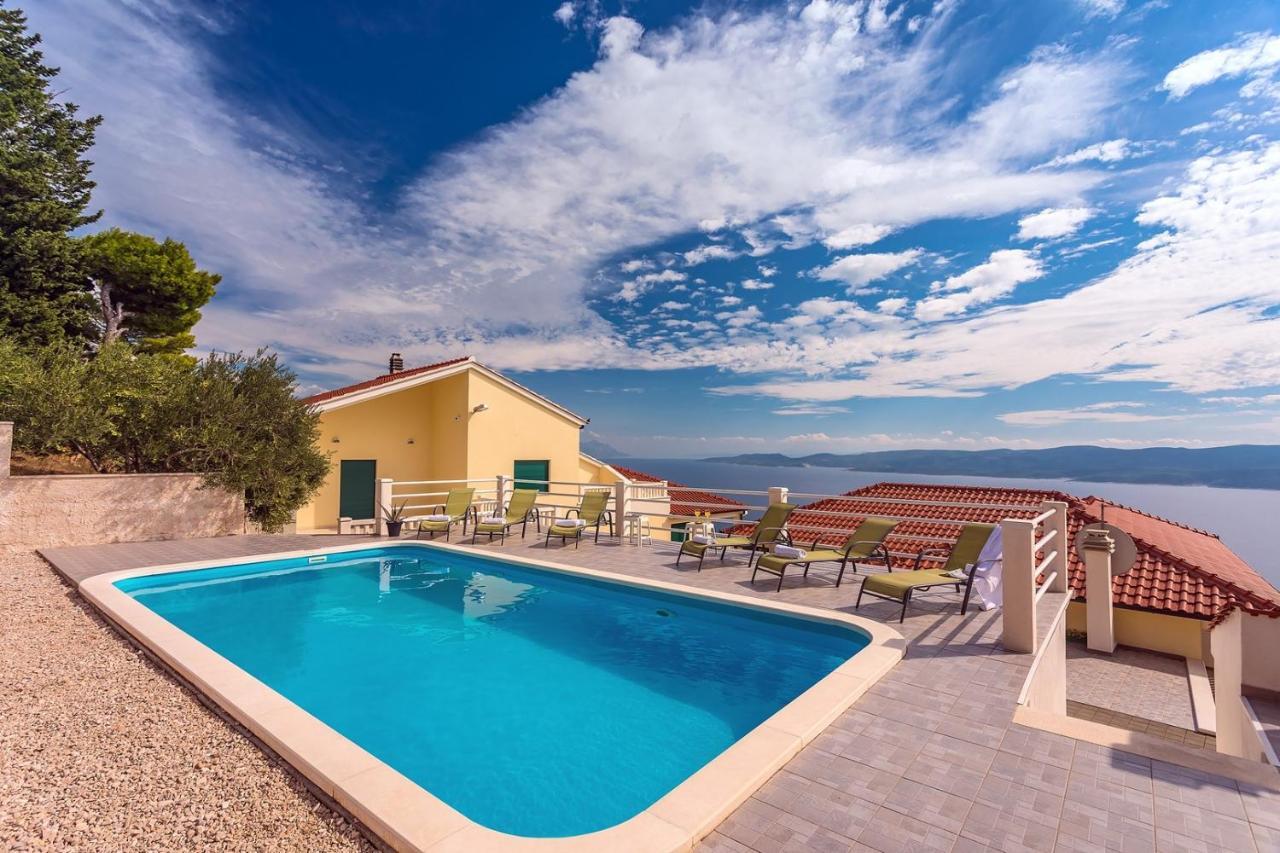 Villa Maslina, With Private 32M2Pool, Panoramic Views On 100Km Coastline, 12 Pax Lokva Rogoznica Exteriér fotografie